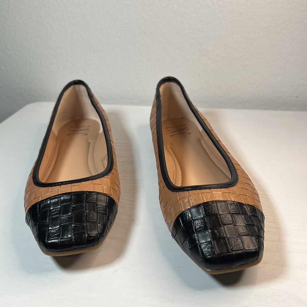 INC Womens Brown Jenaya Square Toe Slip On Flats 8 M - Picture 13 of 16